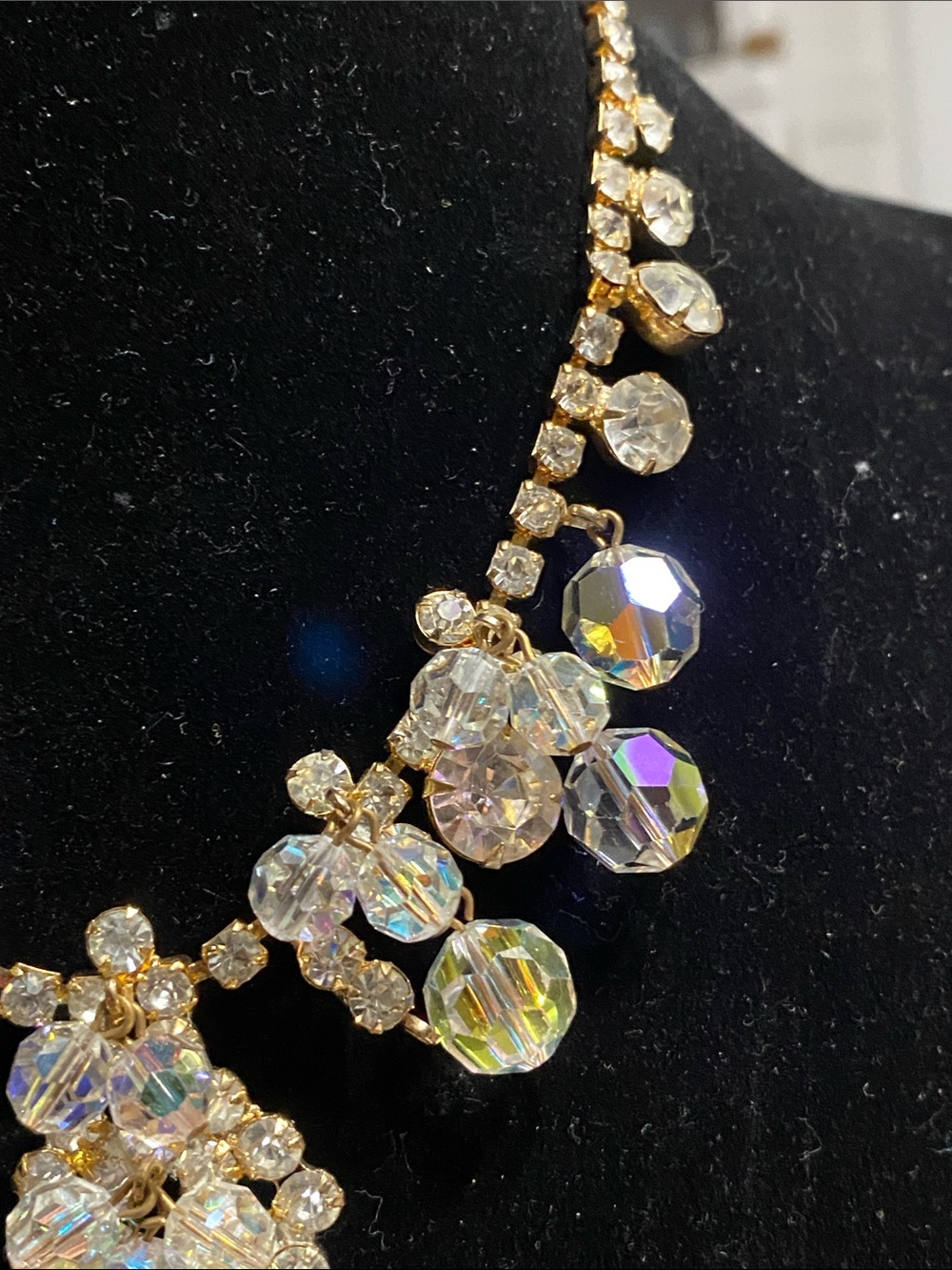 1960s Juliana Aurora Crystal Drop Necklace - Picture 6 of 11